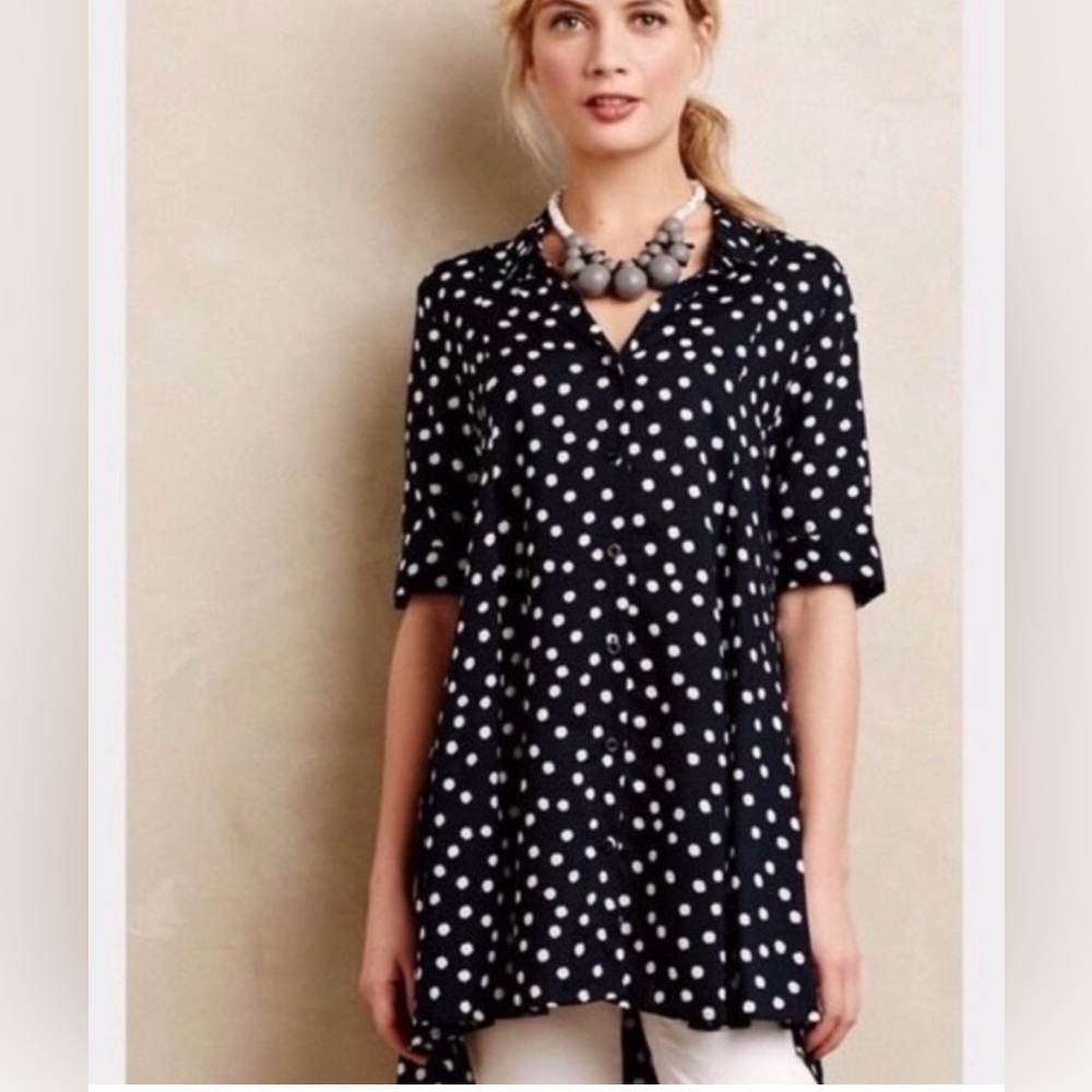 Anthropologie• 11-1-Tylho Adanne Polka Dot Tunic size medium